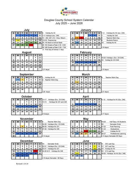 douglas county school district calendar