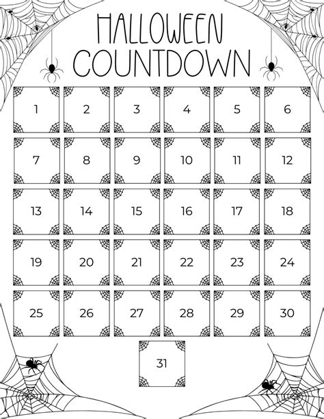halloween countdown calendar