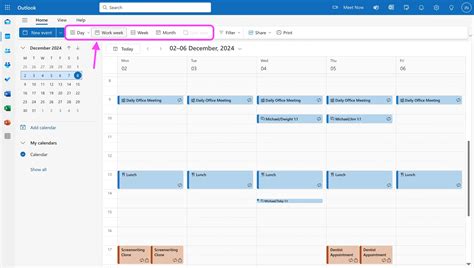 how to view outlook calendar