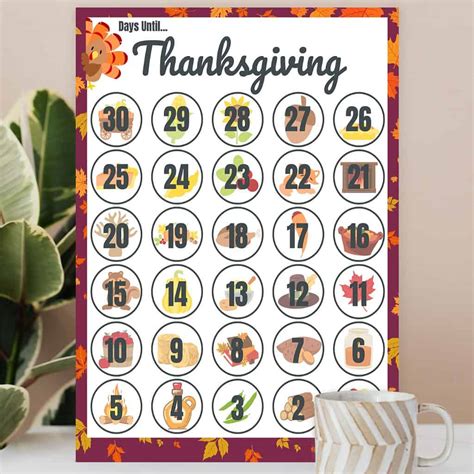 thanksgiving on the calendar