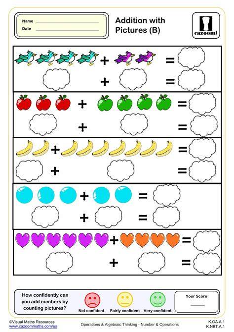 Free Addition Sheets For Kindergarten