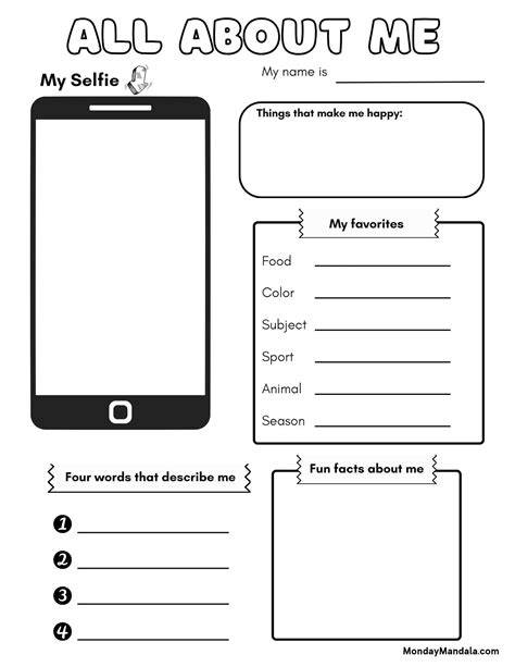 Free All About Me Printables