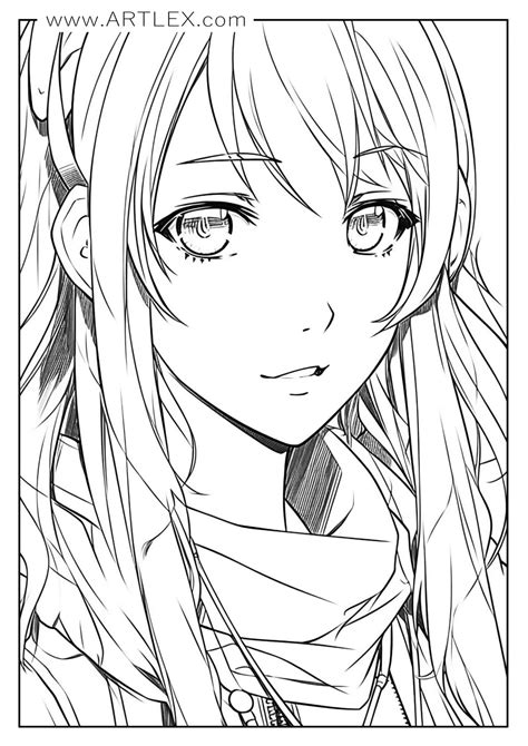 Free Anime Colouring Pages