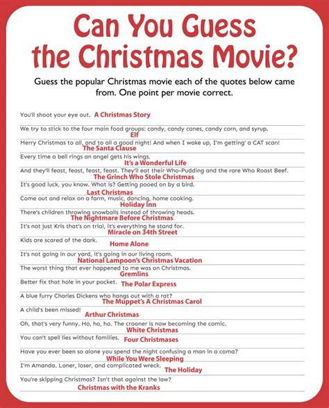 Free Christmas Trivia Game Printable