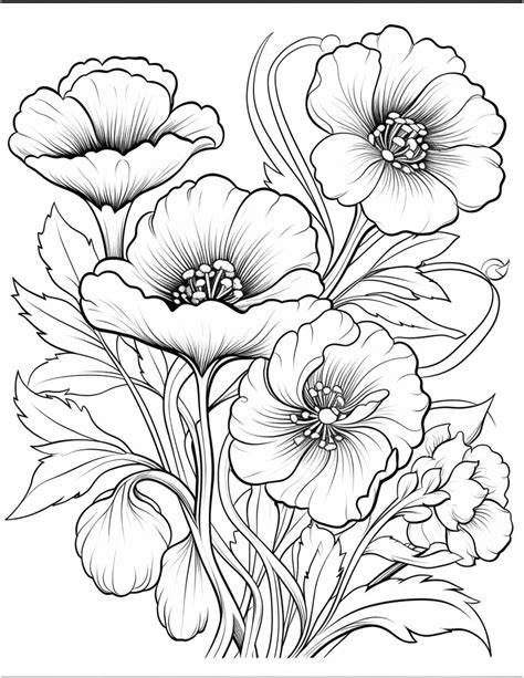 Free Coloring Pages Flowers Printable