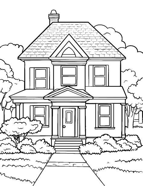 Free Colouring Pages Houses
