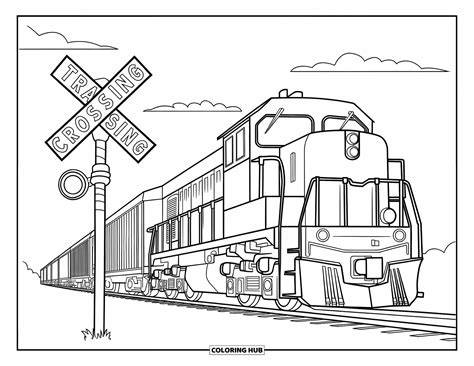 Free Colouring Pages Trains