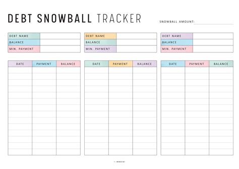 Free Debt Tracker Printable
