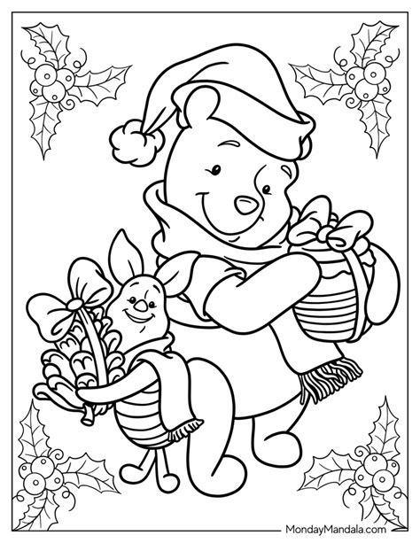 Free Disney Christmas Colouring Pages
