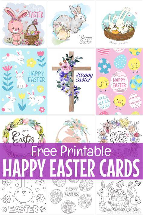 Free Easter Card Printables