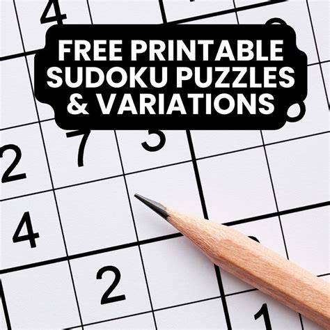 Free Easy Sudoku Printable Puzzles