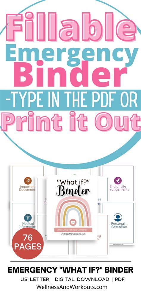 Free Emergency Binder Printables Pdf