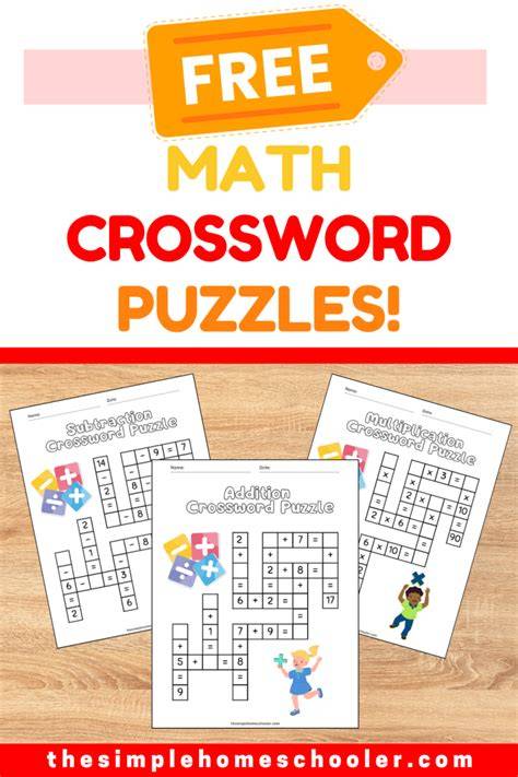 Free Math Crossword Puzzles Printable