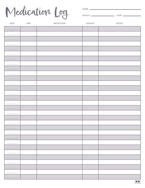 Free Medication Tracker Printable
