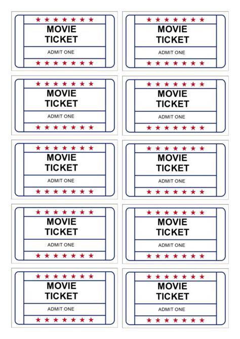 Free Movie Ticket Templates Printable