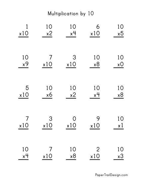 Free Multiplication Worksheets Printable