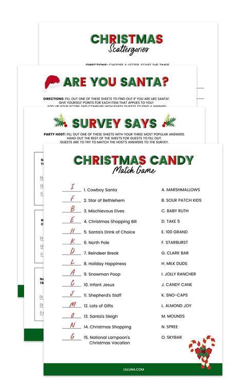 Free Printable Adult Christmas Games