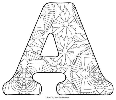 Free Printable Alphabet Coloring Pages For Adults