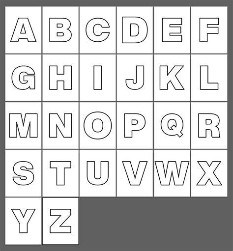 Free Printable Alphabet Template