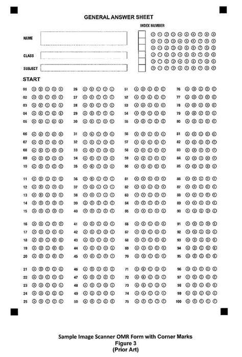 Free Printable Answer Sheet 1 100
