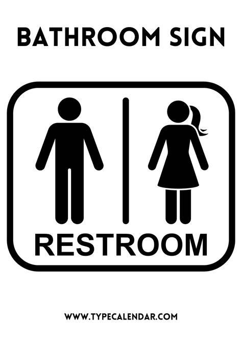 Free Printable Bathroom Signs