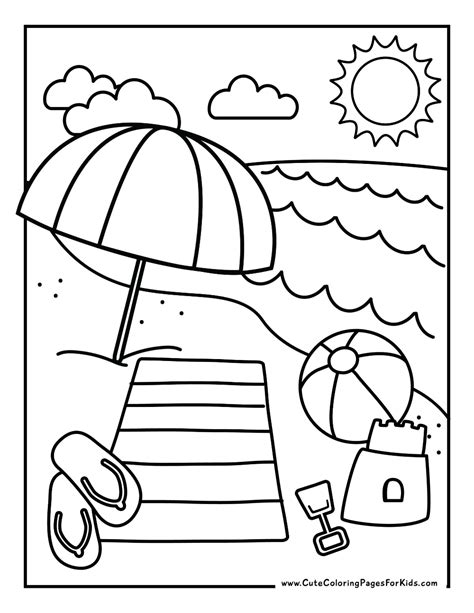 Free Printable Beach Coloring Pages