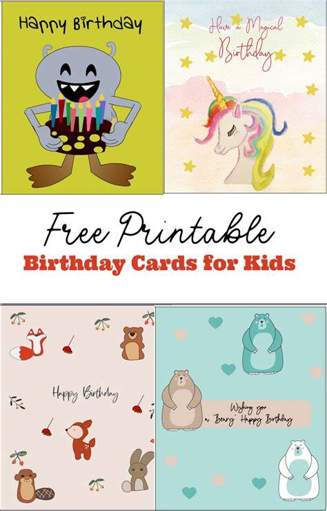 Free Printable Birthday Cards For Kids