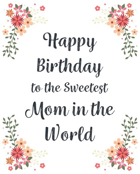 Free Printable Birthday Cards For Mum
