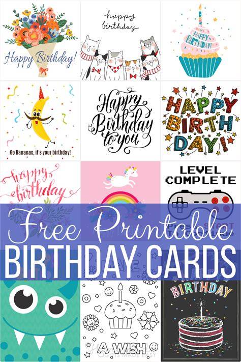 Free Printable Birthday Greeting Cards