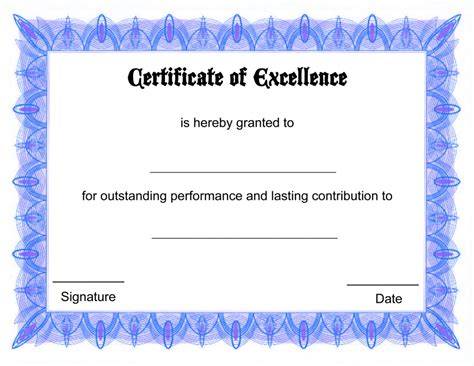 Free Printable Blank Certificate Templates