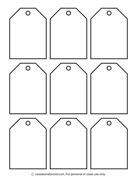Free Printable Blank Gift Tags Template
