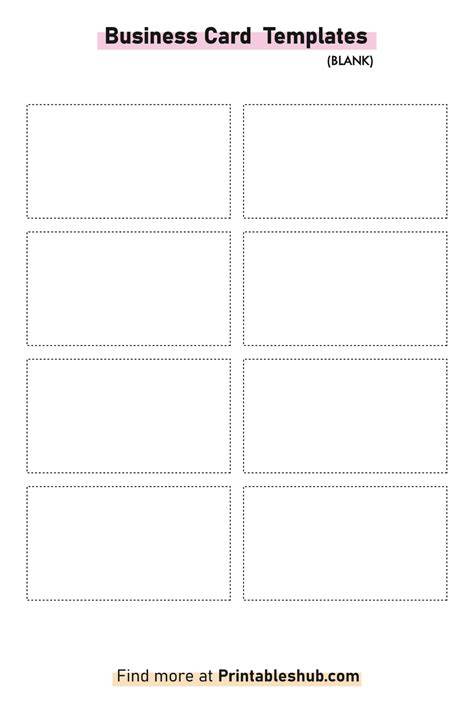 Free Printable Business Cards Templates