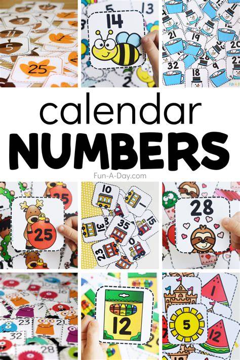 Free Printable Calendar Numbers