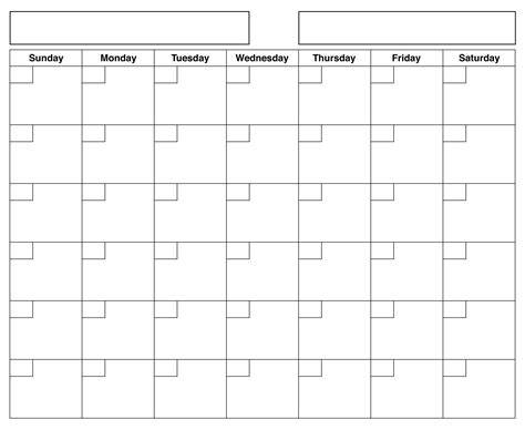 Free Printable Calendars Blank