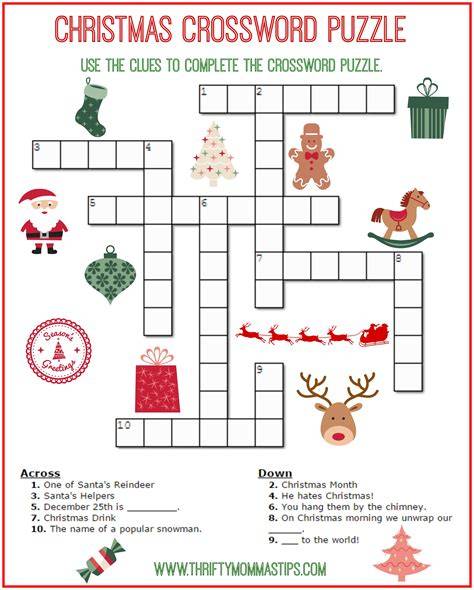 Free Printable Christmas Crossword Puzzles