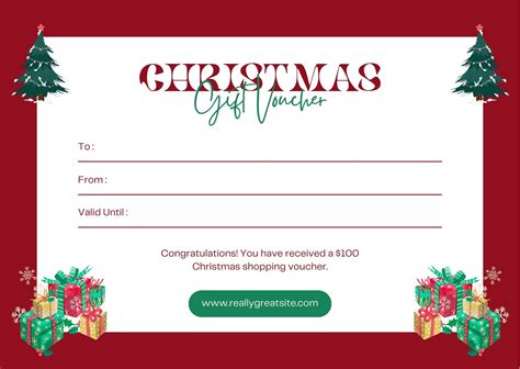 Free Printable Christmas Gift Certificates
