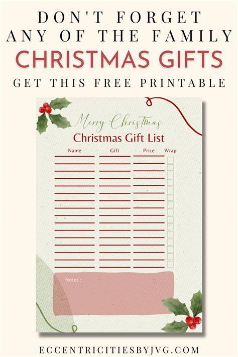 Free Printable Christmas Gifts