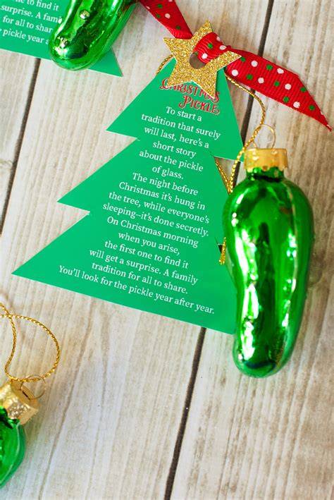 Free Printable Christmas Pickle Poem Printable