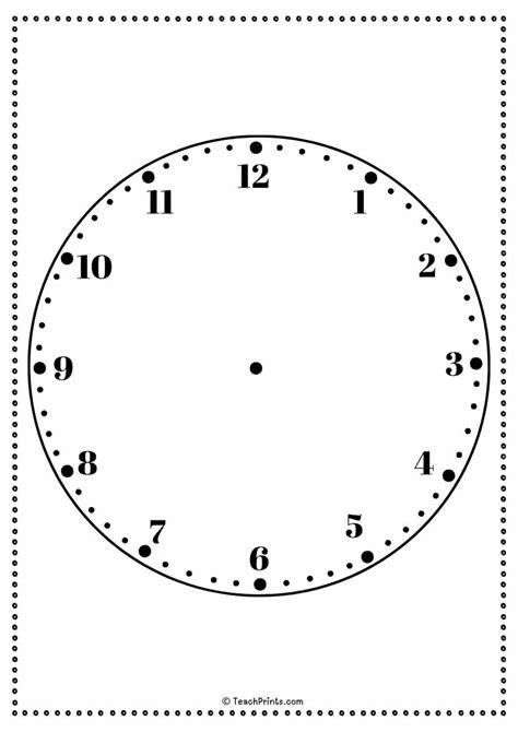 Free Printable Clock Template
