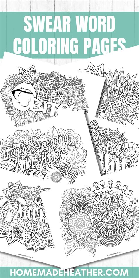 Free Printable Coloring Pages For Adults Only Swear Words Pdf
