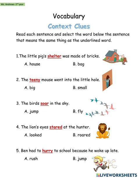 Free Printable Context Clues Worksheets