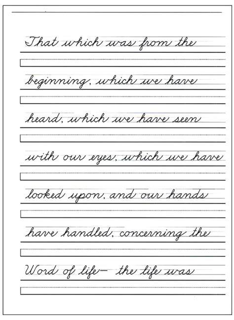 Free Printable Cursive Handwriting Worksheets Pdf