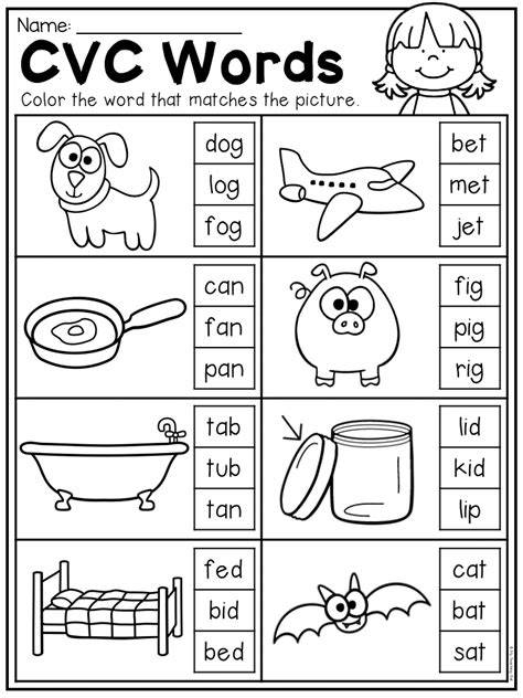 Free Printable Cvc Worksheets