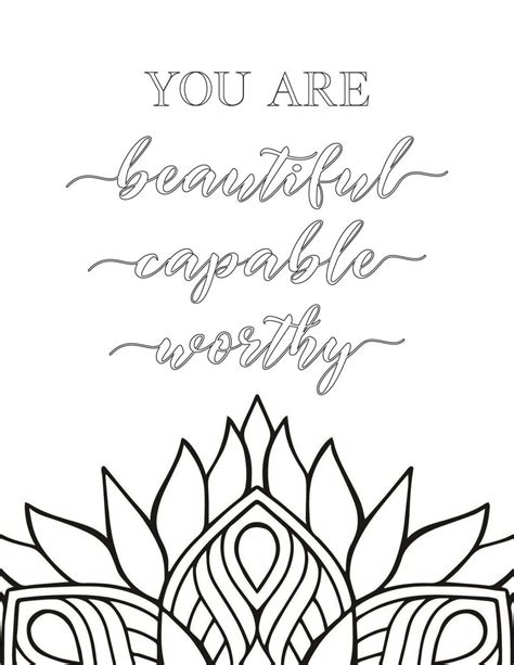 Free Printable Easy Inspirational Coloring Pages