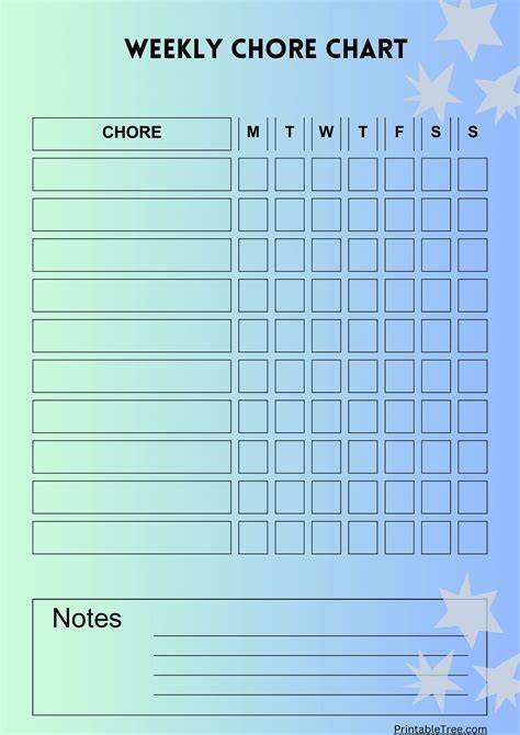 Free Printable Editable Chore Chart