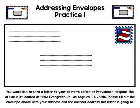 Free Printable Envelope Address Template