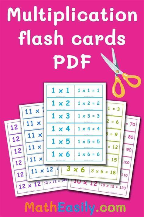 Free Printable Flash Cards Multiplication
