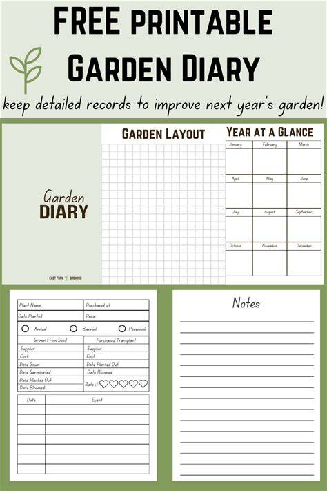 Free Printable Garden Journal Template