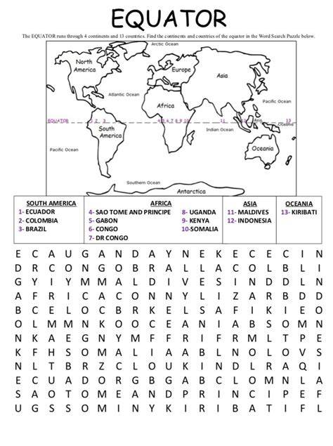 Free Printable Geography Worksheets