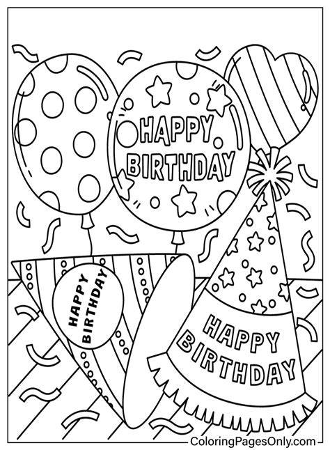Free Printable Happy Birthday Coloring Pages
